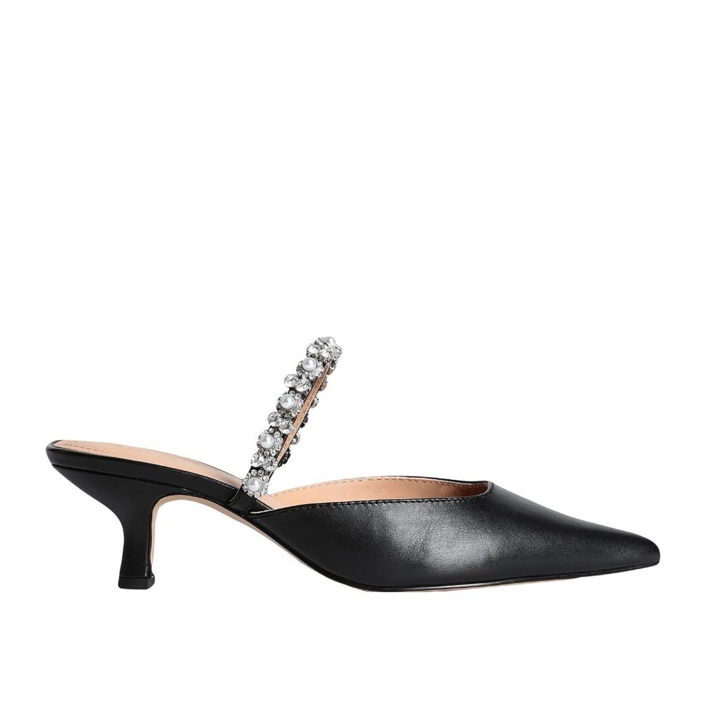 & Other Stories Leather Sparkly Mules, Size 9